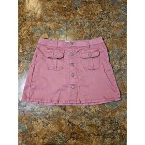 Altar'd State Denim Button Down Mini Skirt Women’s Lg Toasted Mauve Color (A230)